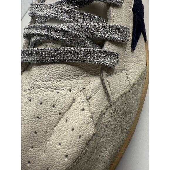 Golden Goose Ball Star LTD Private Edition #47/525 GGDB White Navy Glitter Rare - Picture 10 of 10